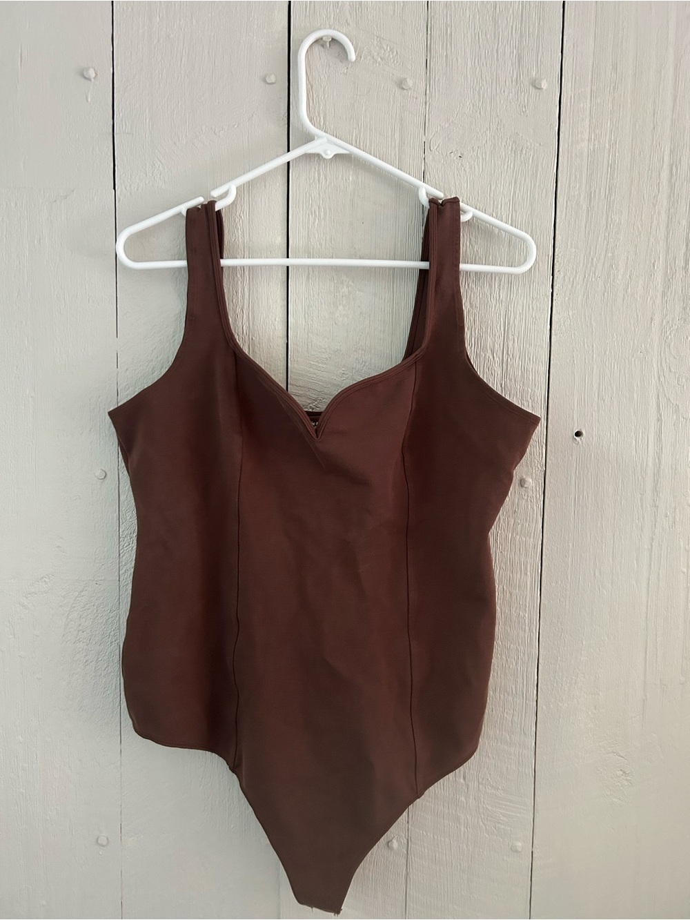 Abercrombie & Fitch Brown Sleeveless V-Neck Bodysuit